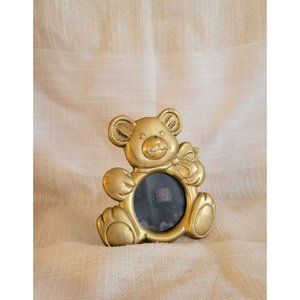 Vintage Brass Bear Picture Frame